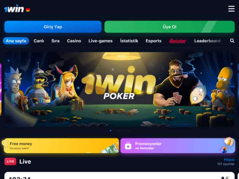 İlk para yatırma bonusu ile 1win online casinoya kayıt