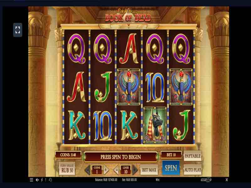 Book of Dead game at 1win online casino